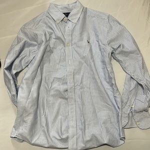 Blue Ralph Lauren button up shirt